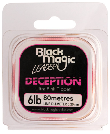 Black Magic Leader Deception Ultra Pink Tippet 6lb 80mtrs