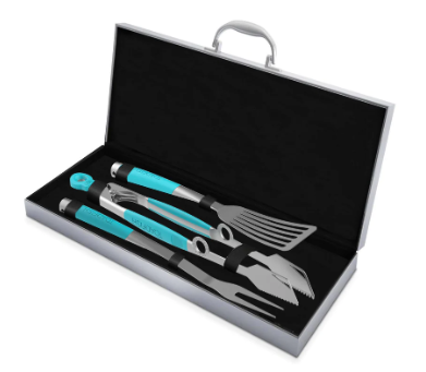 Ultimate Grill Set - Carrying Case, Tongs-Spatula-Fork